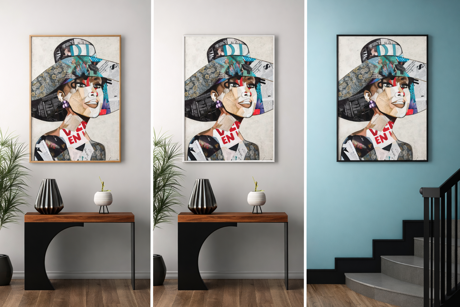 Cuadro Dama Sombrero 2