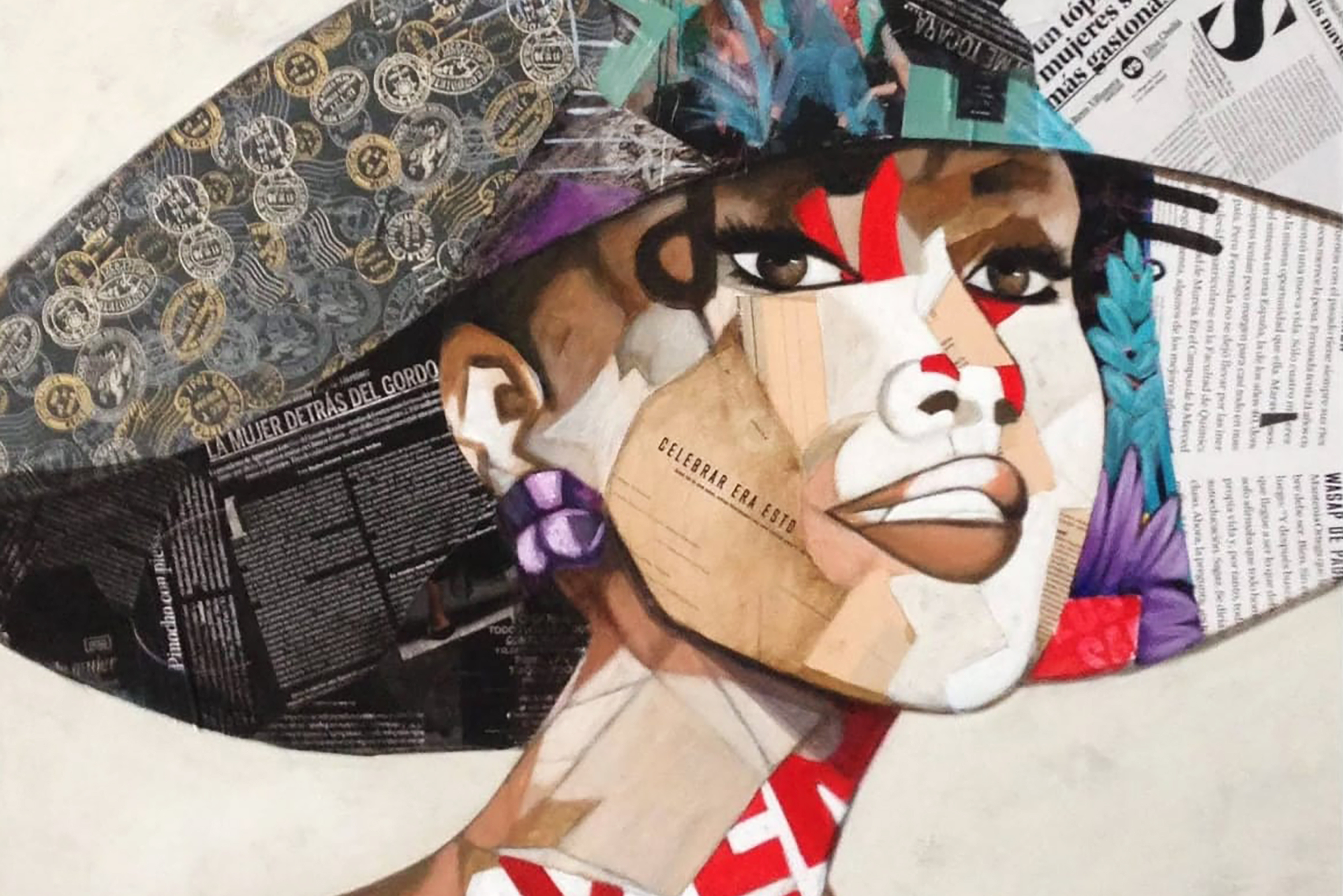 Cuadro Dama Sombrero 2