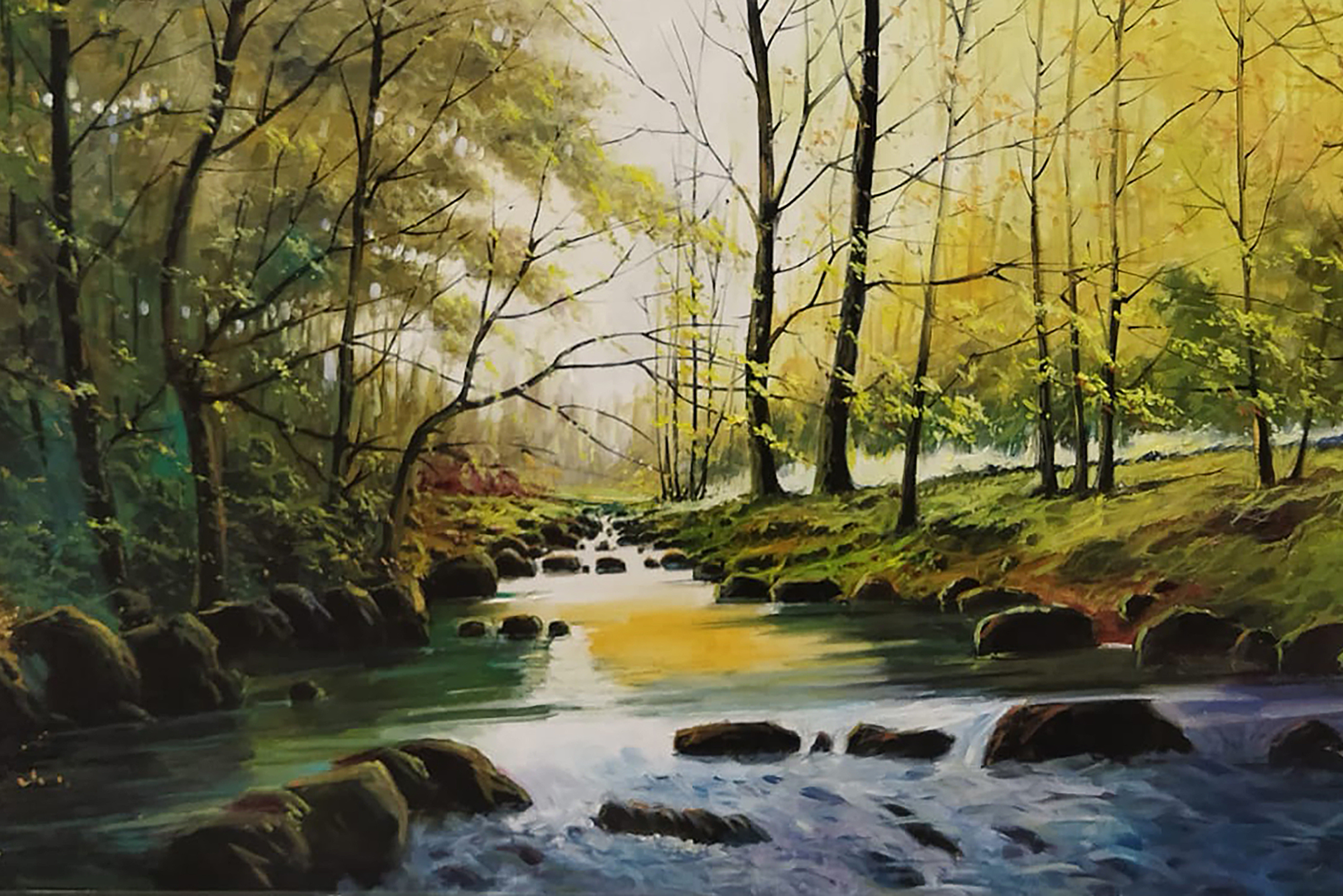 Cuadro Reflejos del bosque