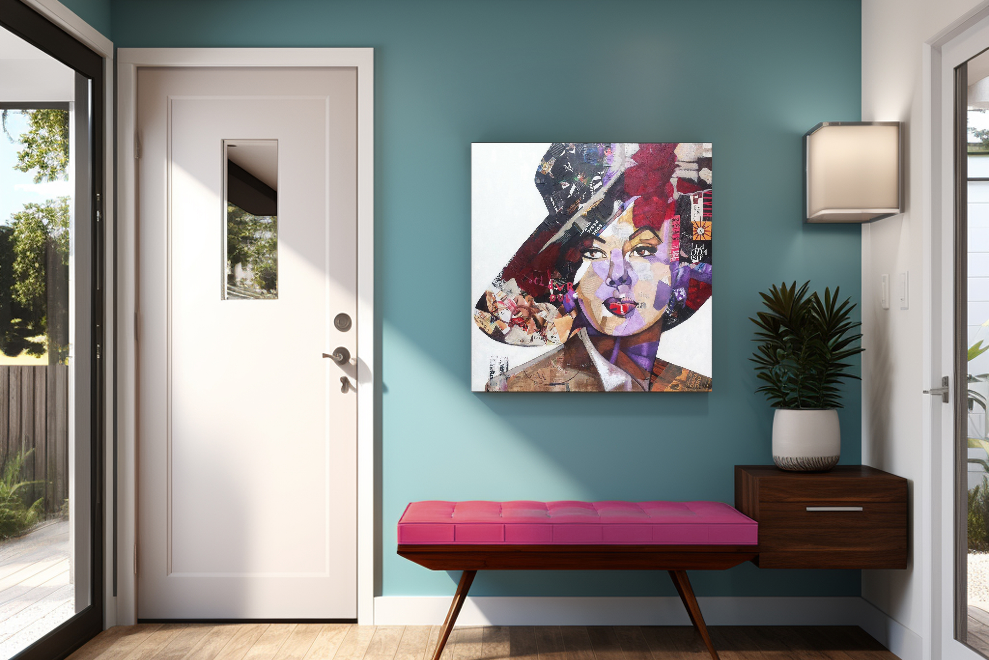 Cuadro Dama Sombrero